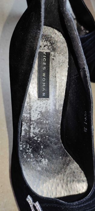 Szpilki czółenka czarne impreza studniówka rozmiar 38