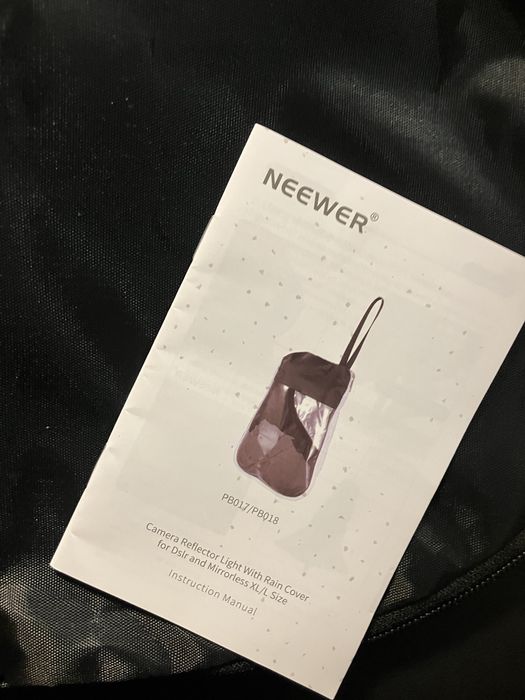 camera reflector light with rain cover neewer xl/l