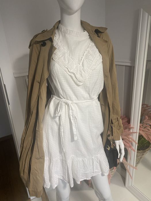 Biała sukienka Asos L/XL z odkrytymi plecami