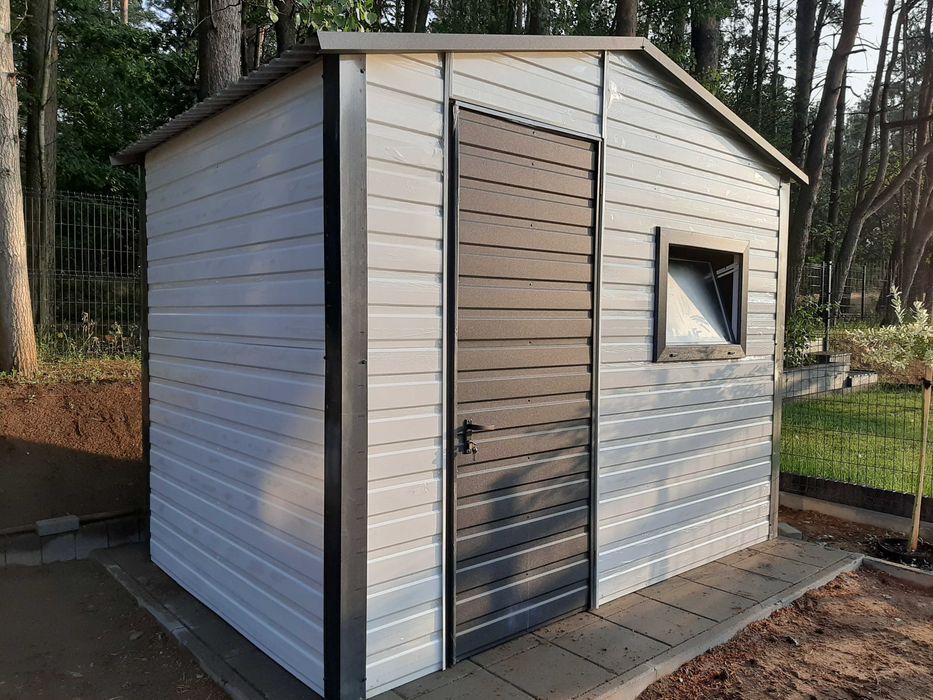 GRAFIT Garaż Blaszany Na narzędzia Schowek-Wiatka ogrodowa - Maj-Blach