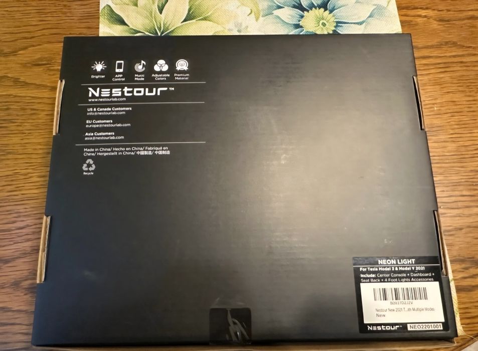 Nestour Tesla led neon ambient
