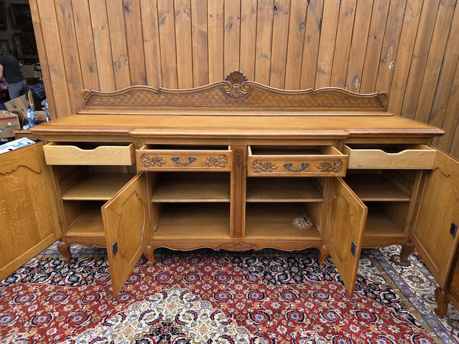 Rzeźbiona jadalnia Ludwik Prowansja stół komoda witryna  #1913 Węgrów