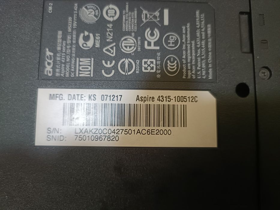 Portátil Acer 4315