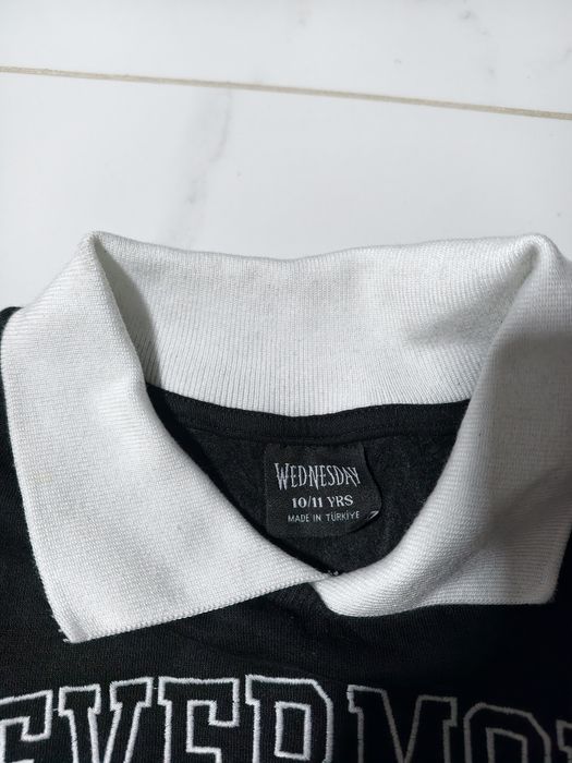 PRIMARK czarna bluza WEDNESDAY Nevermore Academy z kołnierzykiem 146 145