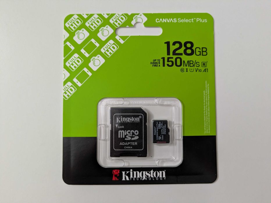 Nowa Karta Pamięci Kingston 128GB microSDXC Canvas Select Plus Gen3 Gwarancja Dożywotnia
