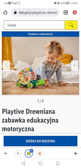 Drewniana zabawka ślimak Playtive