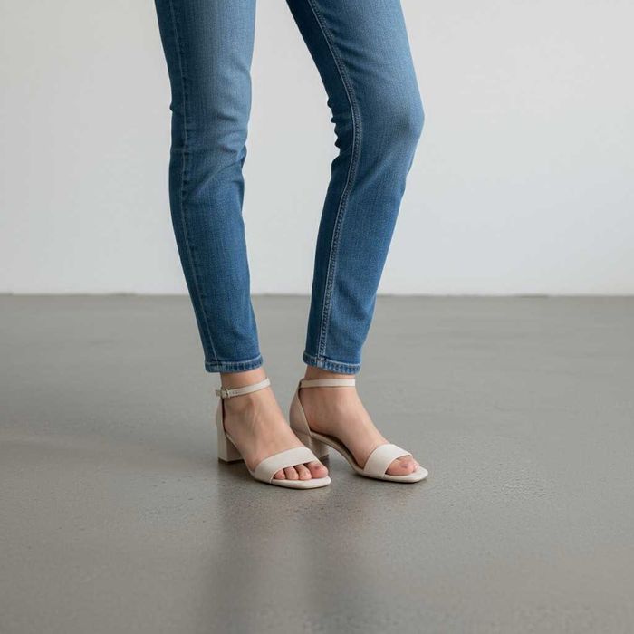 About you buty na obcasie zamszowe beżowe rozm. 41