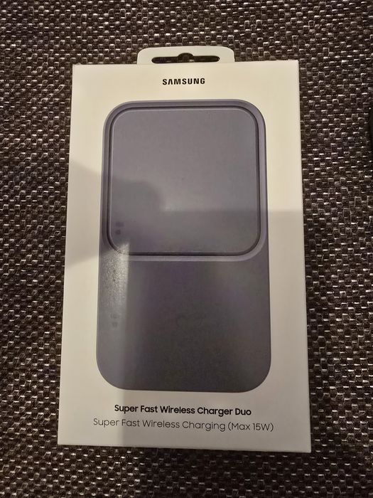 Samsung Super Fast Wireless Charger Duo 15W – Novo – Carregamento Rápi