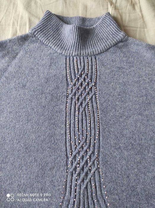 Golf sweter damski niebieski XL/XXL "Kinga"