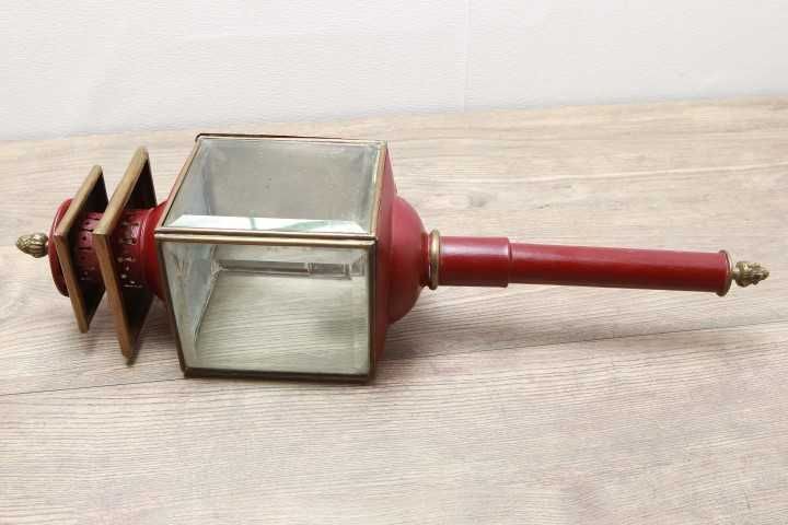 Antiga Lanterna de Charret / Carruagem com vidros em cristal biselados