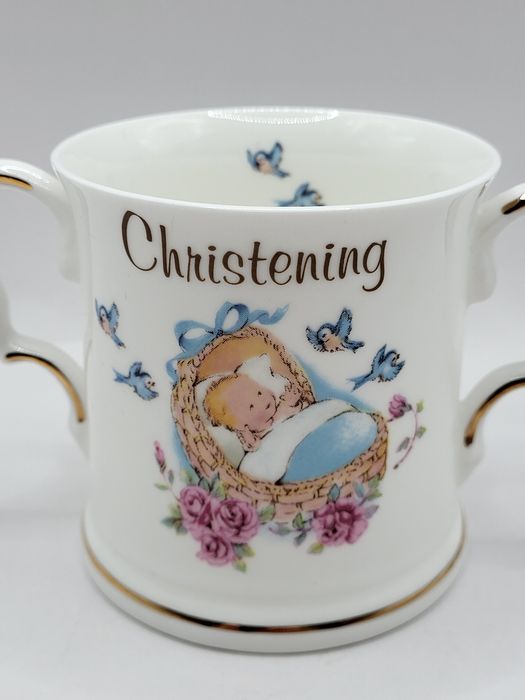 Porcelanowy kubek dwuuchwytowy Polly Anna