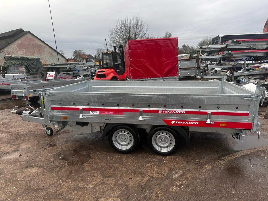 Przyczepa wywrotka TEMARED TIPPER 3217/2C 3.5T stalowe burty DOSTAWA
