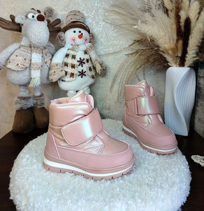 Дитячі зимові дутіки чоботи черевики для дівчинки 23 24 25 26 27 28