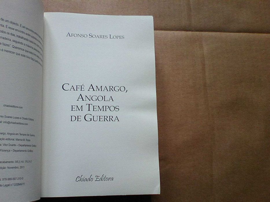 Café amargo, Angola em tempos de guerra