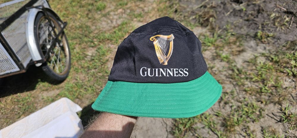 Guiness Nowy czarno zielony kapelusz typu bucket rozmiar L 60cm