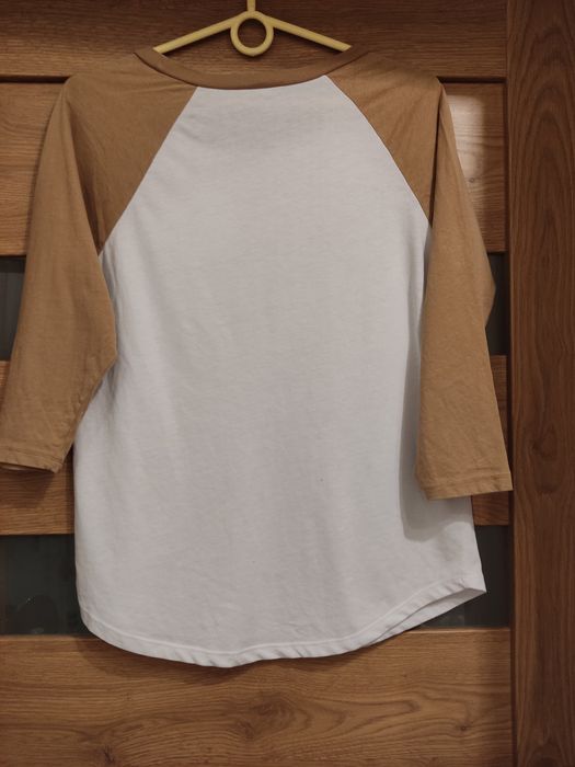Bluzka biała z rękawami beżowymi 3/4 36 38 S M River Island