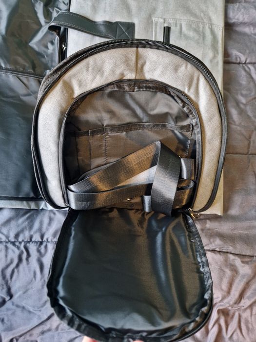 Mala de viagem cinzenta convertível em porta-fatos