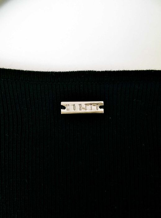 Czarna damska bluzka bluza sweter longsleeve długi rękaw gruba ciepła