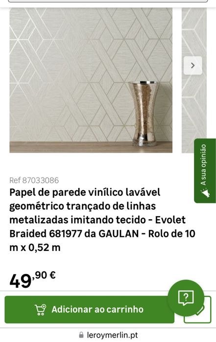 Papel de parede vinilico lavável