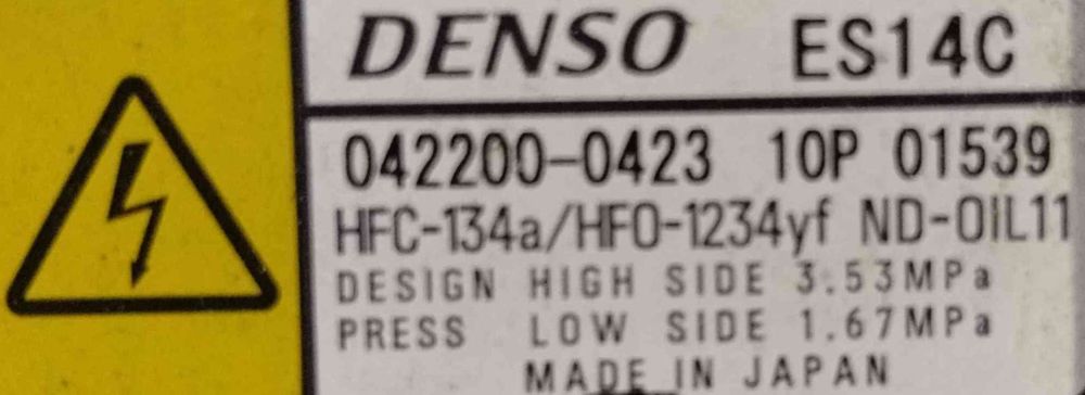 Compressor Ar Condicionado 042200-0423 - TOYOTA AURIS