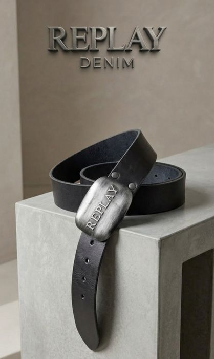 Ремінь чоловічий пояс оригінальний фірмовий шкіра replay італія p.100