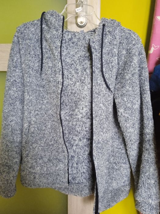 Ciepła bluza z kapturem miś S