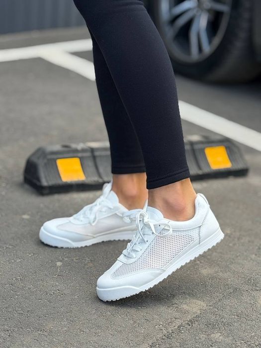 ‼️ НАТУРАЛЬНА ШКІРА кросівки жіночі білі дихаючі дуже легкі на літо