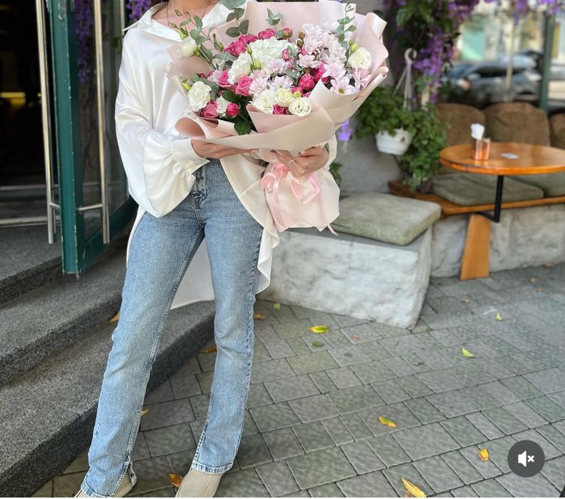 Джинси прямі з розрізами fashionista