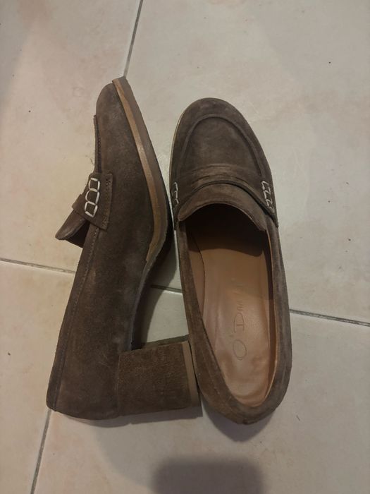 Sapatos camurça verde-oliva O’Dali