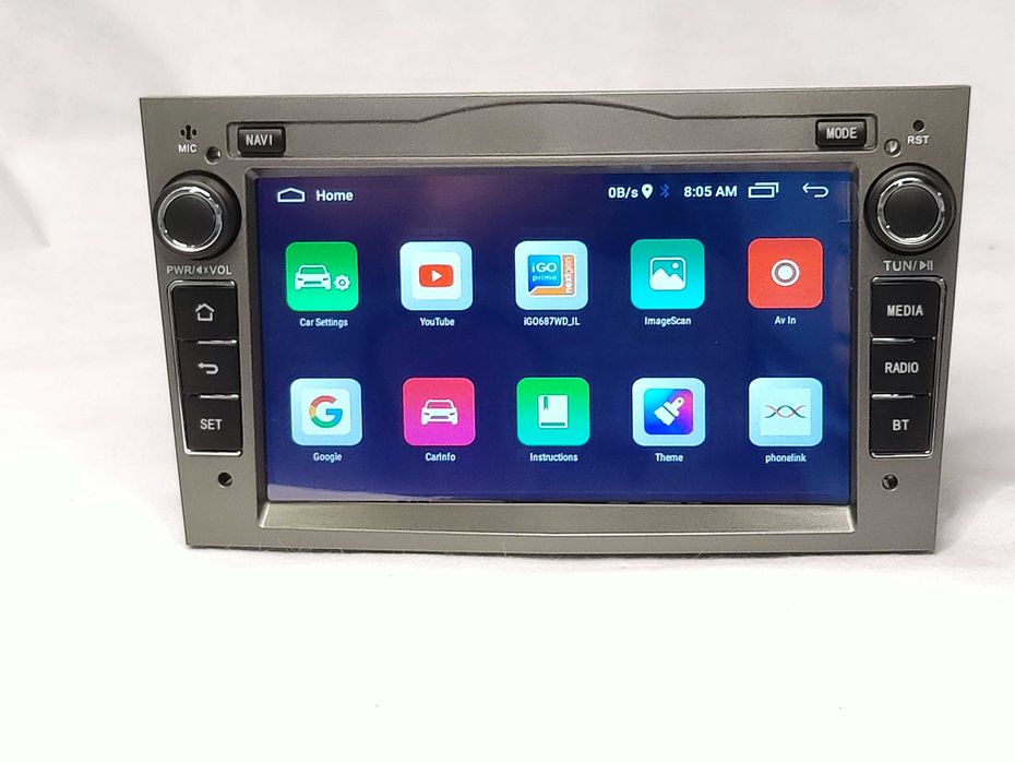 Rádio Android 2DIN para OPEL – 2GB de RAM com Wifi e GPS - Cinza
