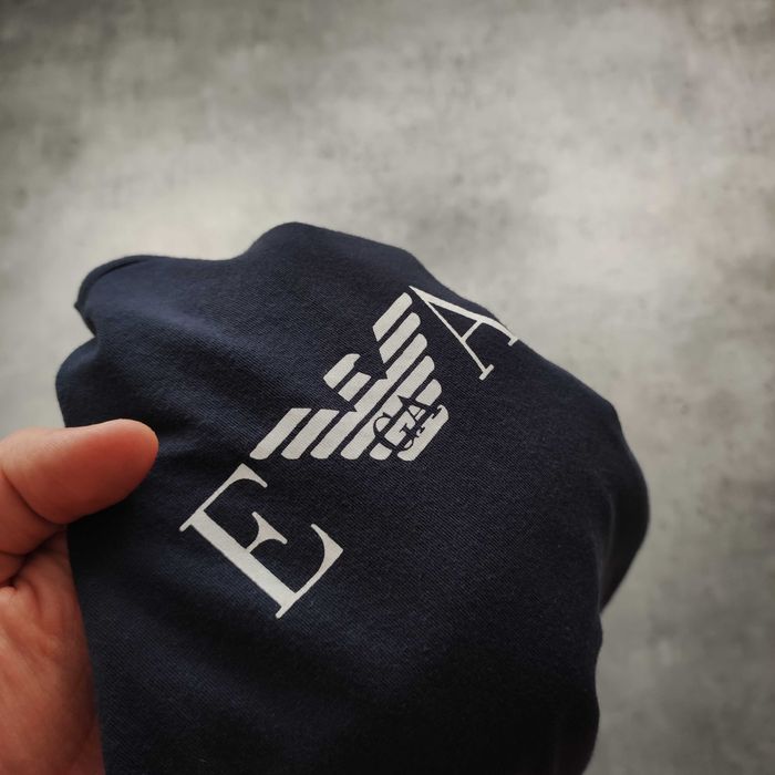 MĘSKA Koszulka Bawełna PREMIUM Casual EA7 Emporio Armani Casual Logo