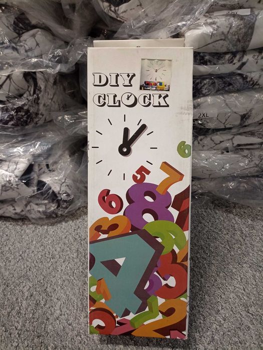 Zegar ścienny DIY nowy rzymskie cyfry srebrne lust