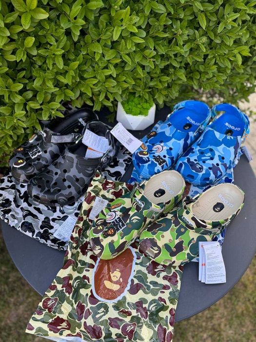 Crocs Крокси BAPE | 40–45 | чорні сині зелені