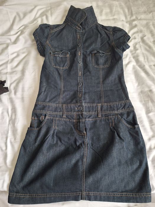 Jeansowa sukienka mini 38 M szmizjerka