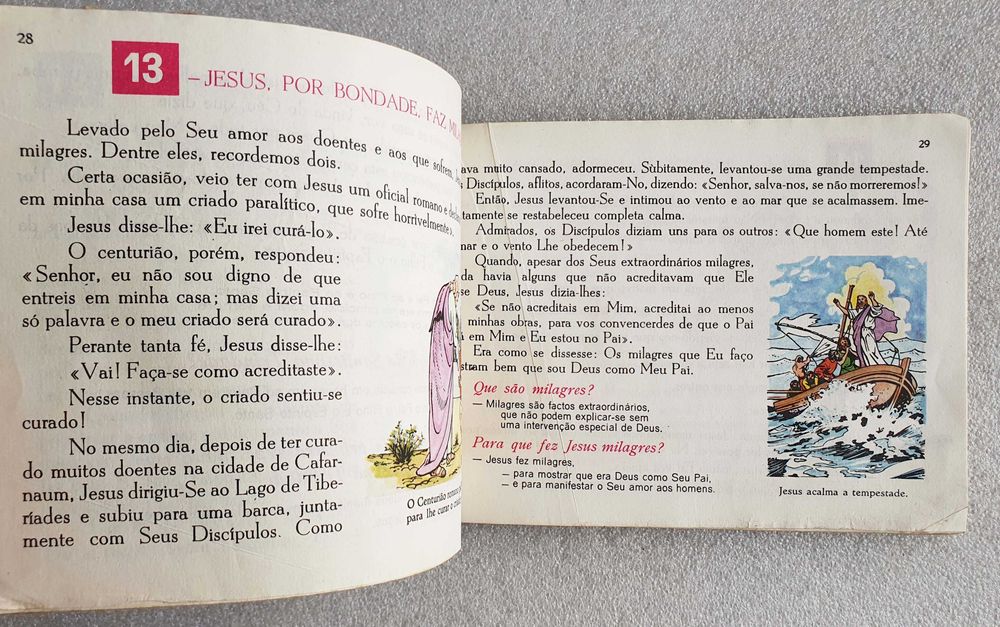 Antigo ~ "LIVRO de RELIGIÃO " ~ Escola Primária ~ 3ª Classe ~ 1964