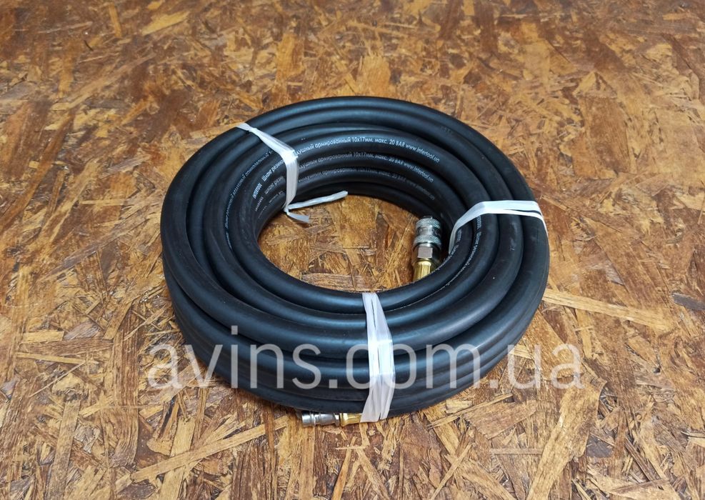 Шланг резиновый воздушный армированный 20 атм, 10x17 мм, 10 15 20 м