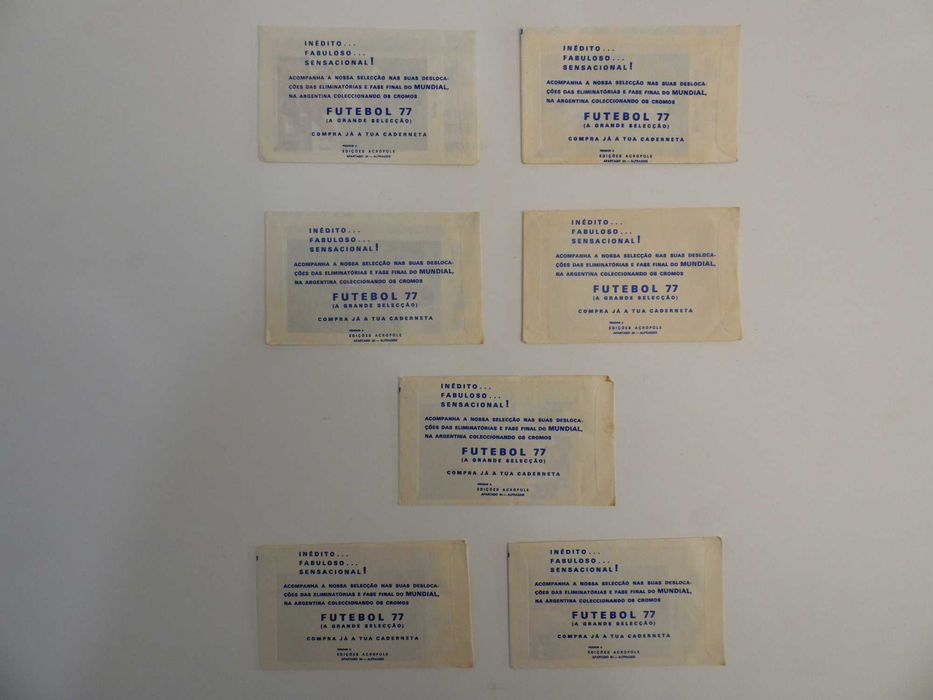 Colecção Futebol 77 - A Grande Selecção - Saquetas e Cromos