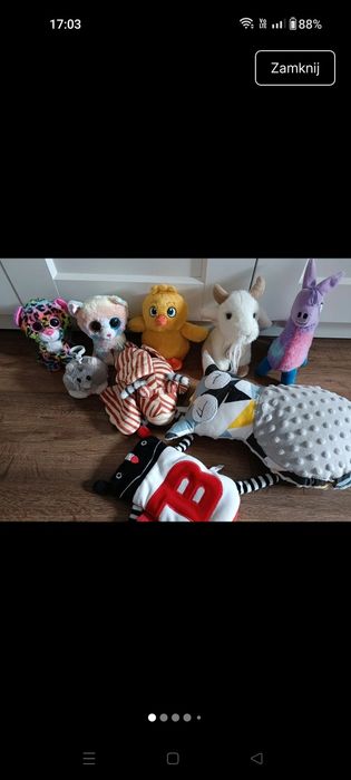 Oddam za darmo zestaw małych pluszaków