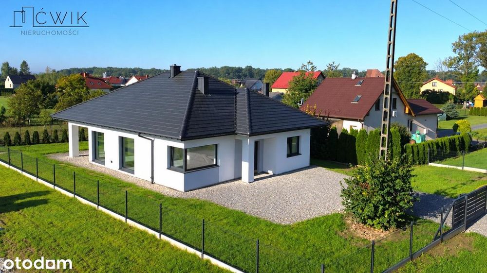 Nowoczesny dom parterowy 123,85 m² | 8,2 ar | 2,5 km od Bochni