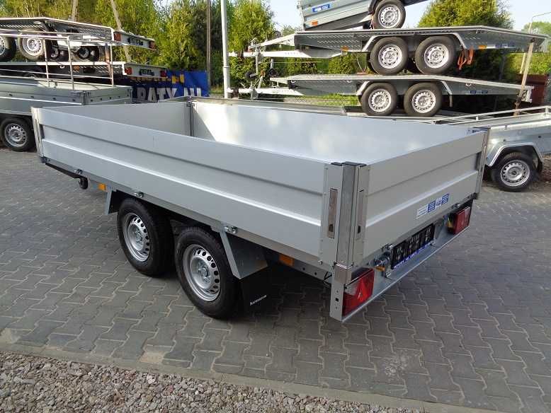 Przyczepa 3,30x1,80 burty aluminiowe, DMC do 2700 kg, platforma