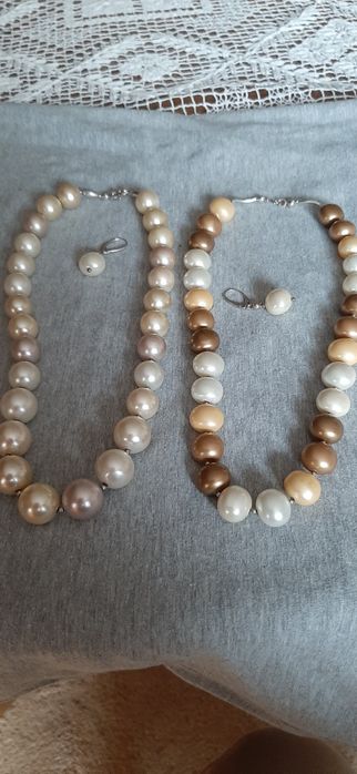 Korale perłowe 2 sztuki