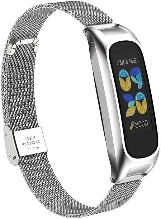 Pasek Metalowy z Zapięciem Braders Bransoleta do Oppo Band srebrny