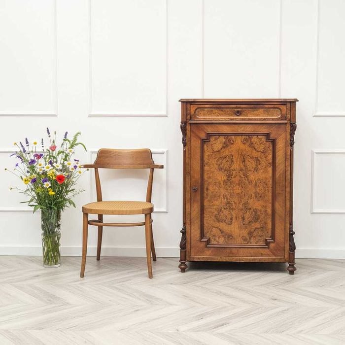 Bieliźniarka KOMODA Ludwik Filip ANTYK 1p. XX orzech FRONT PIĘKNY WZÓR