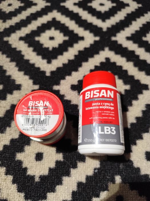 Cyna + pasta do luty miękkiego Bisan