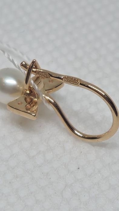 Сережки дитячі з червоного золота. Нові. Sovissimo.