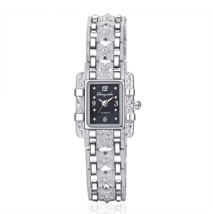Жіночий годинник Chaoyada silver+ black