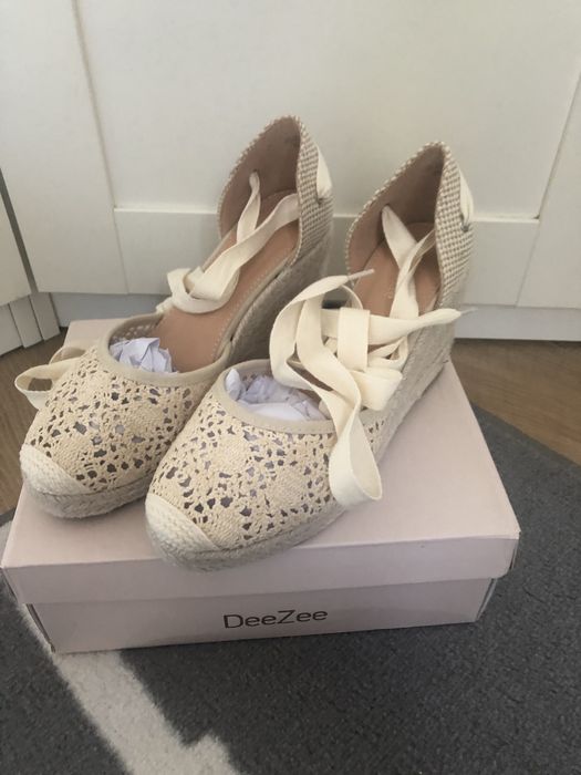Espadryle na koturnie wiazane 39 nowe DeeZee