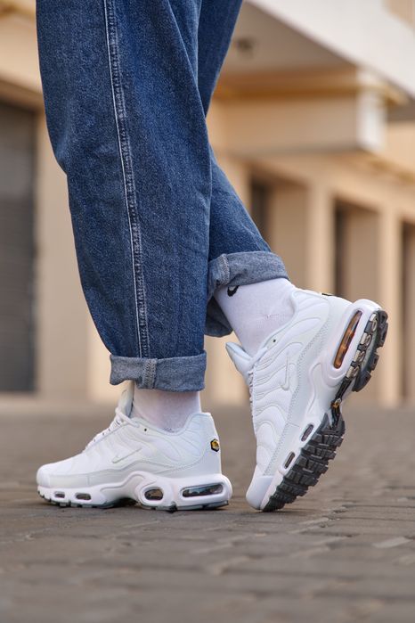Кросівки Кроссовки Nike Air Max TN White Grey Белый Серый Білий Сірий Кросовки повсякденні