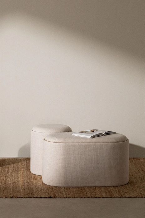 Mesa de centro oval 75x40 cm