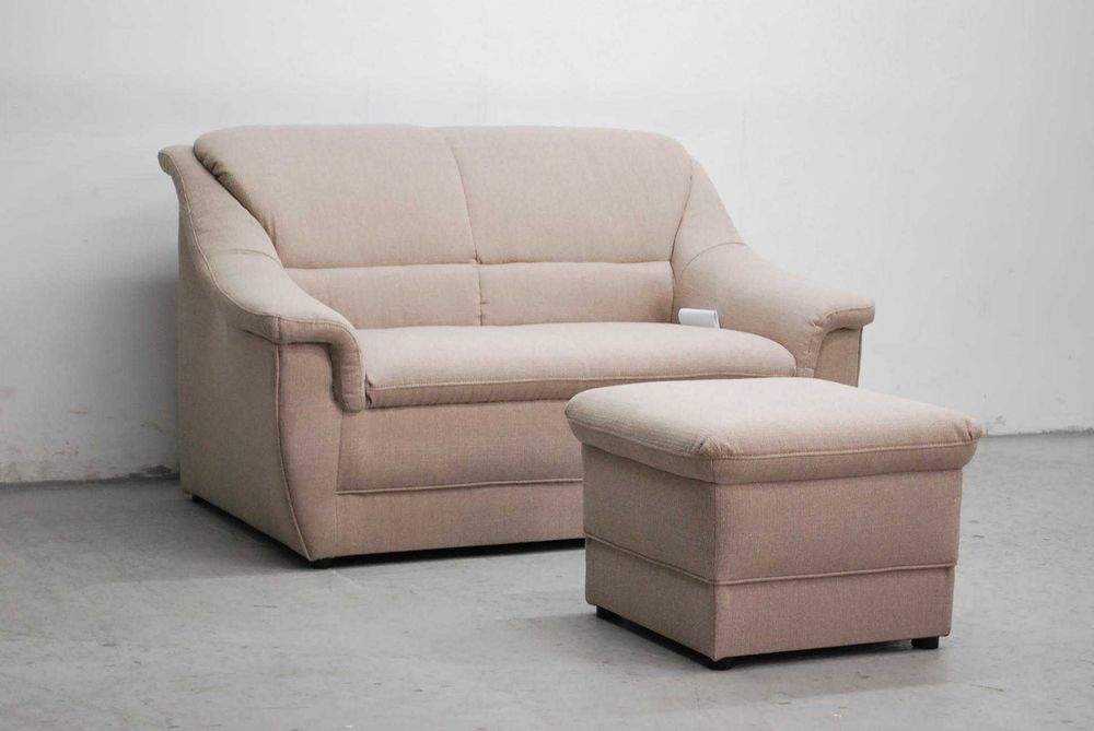 RJX KOMPLET 2+PUFA sofa, kanapa, tapczan wygodny old style poczekalnia